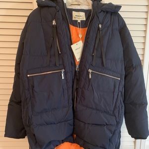 NWT! Orolay “The Amazon Coat” - Navy Blue. SMALL